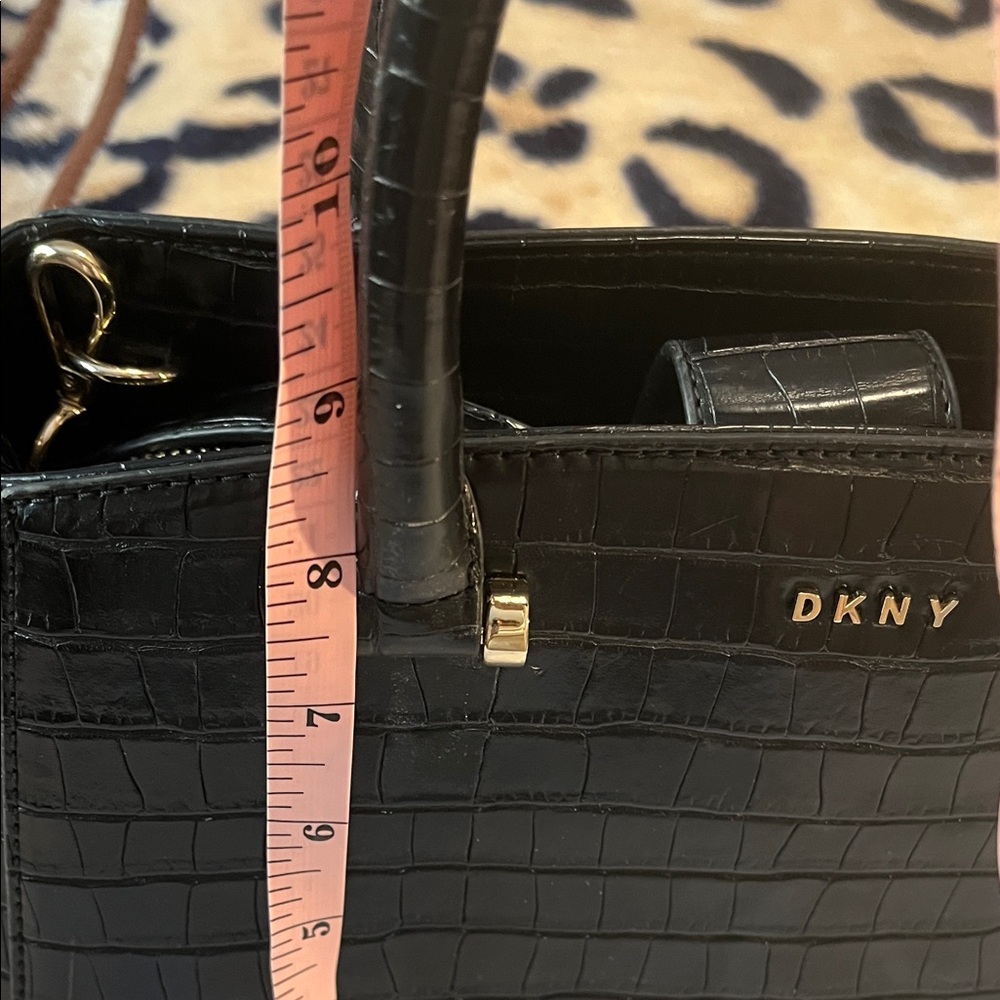 DKNY Black Croc-Patterned Purse - Picture 9 of 10